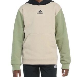 Adidas Kids Color-block Pullover Hoodie, Youth Medium (11-12)